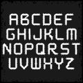 Decorative prickly alphabet.Art font.Vector lettering.